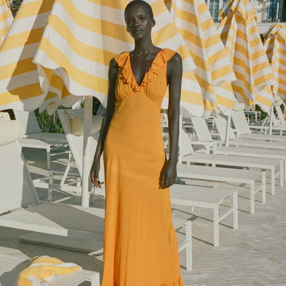 Doen ARLEEN DRESS IN NASTURTIUM ORANGE - NWT